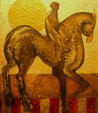Geoffrey Key Rider Oil painting