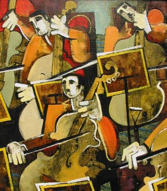Oil painting Geoffrey Key Strings